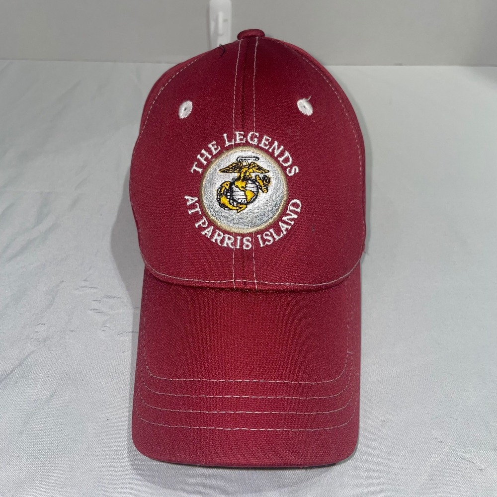 Imperial USMC The Legends at‎ Parris Island Maroon Baseball Hat Iwo Jima Logo